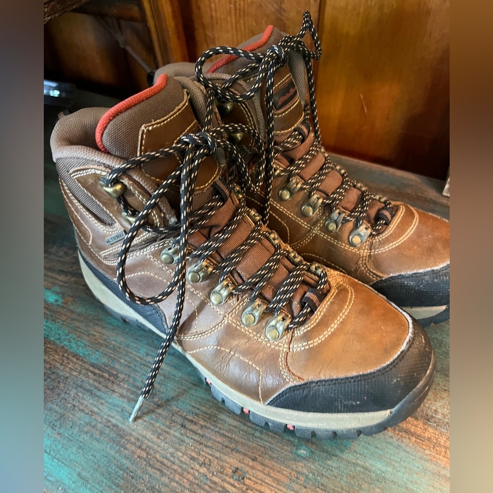 Eddie Bauer Brown and Black Rugged Hiking Boots